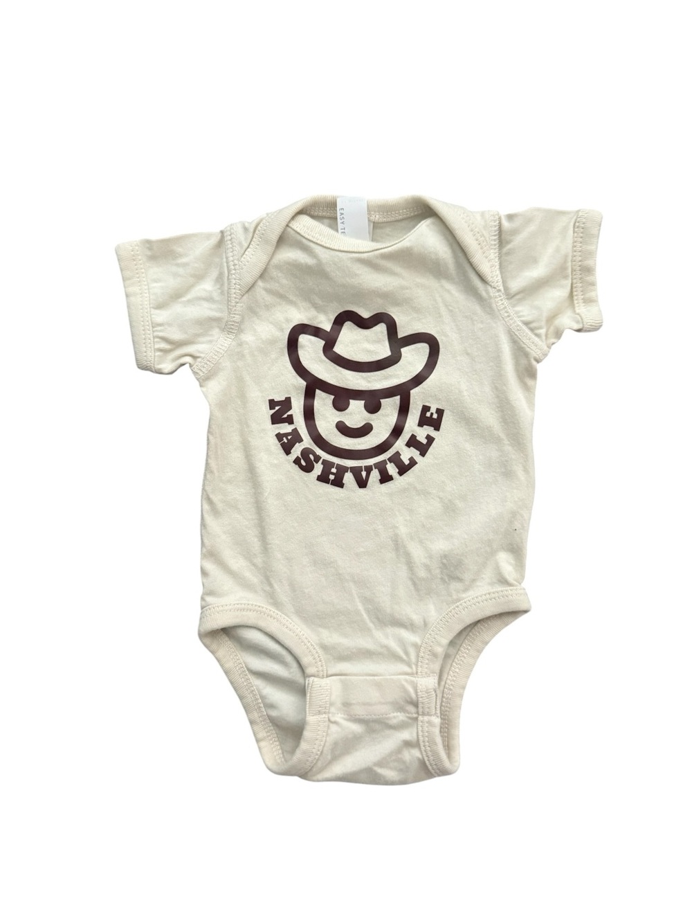 Rabbit Skins Onesie with Brown Nashville Cowboy Print